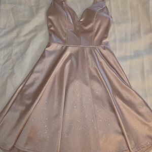 Short pink sparkly prom/ homecoming dress